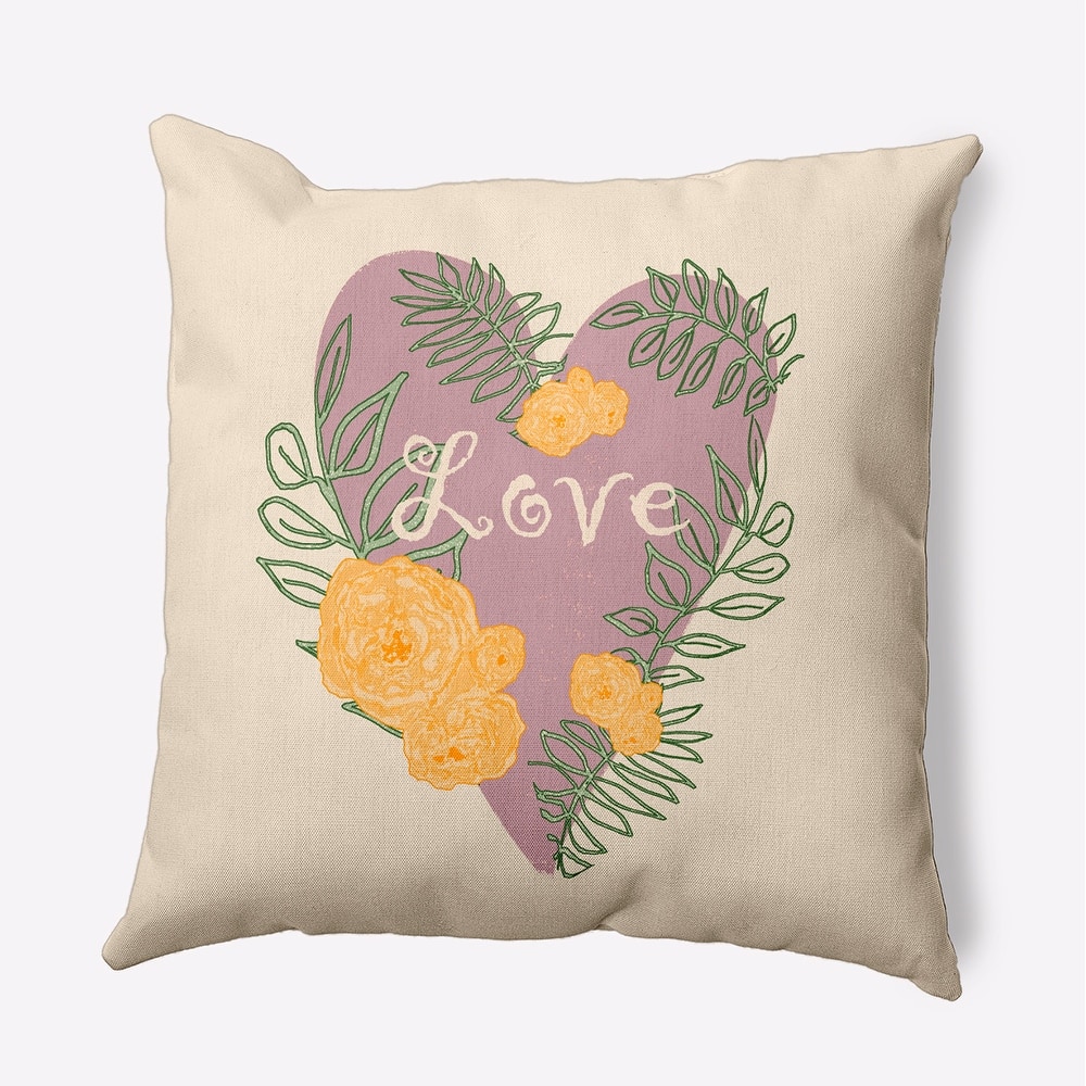 Love And Roses Valentines Day Decorative Throw Pillow