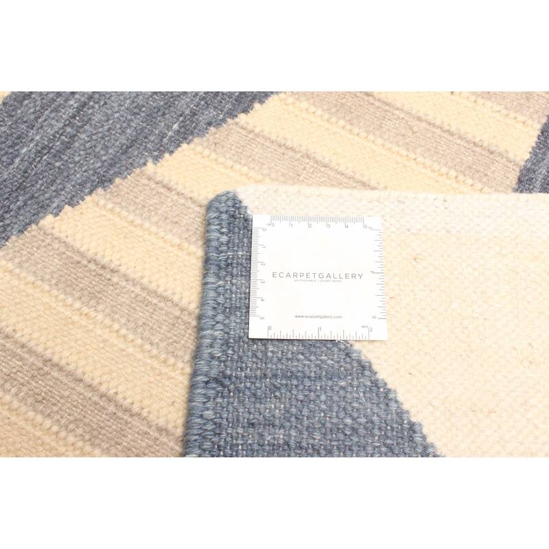 ECARPETGALLERY Flat-Weave Ankara FW Dark Grey Wool Kilim - 5'0 x 8'0