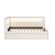 preview thumbnail 9 of 16, Twin Size Upholstered Platform Bed w/ USB Ports & LED Belt w/ Trundle, White