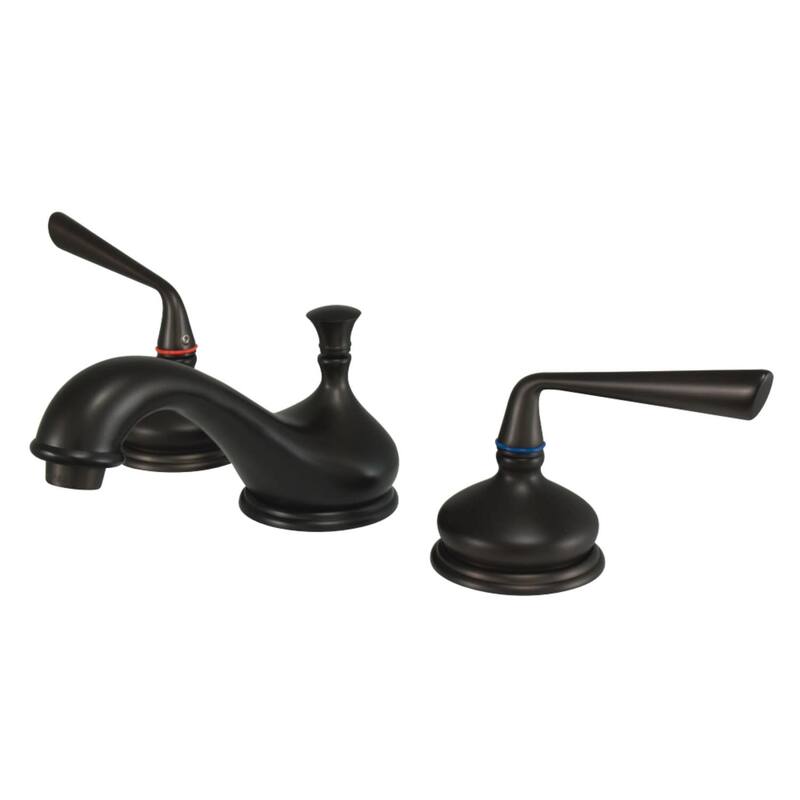 Kingston Brass Silver Sage Widespread Bathroom Faucet with Pop-Up - Oil Rubbed Bronze