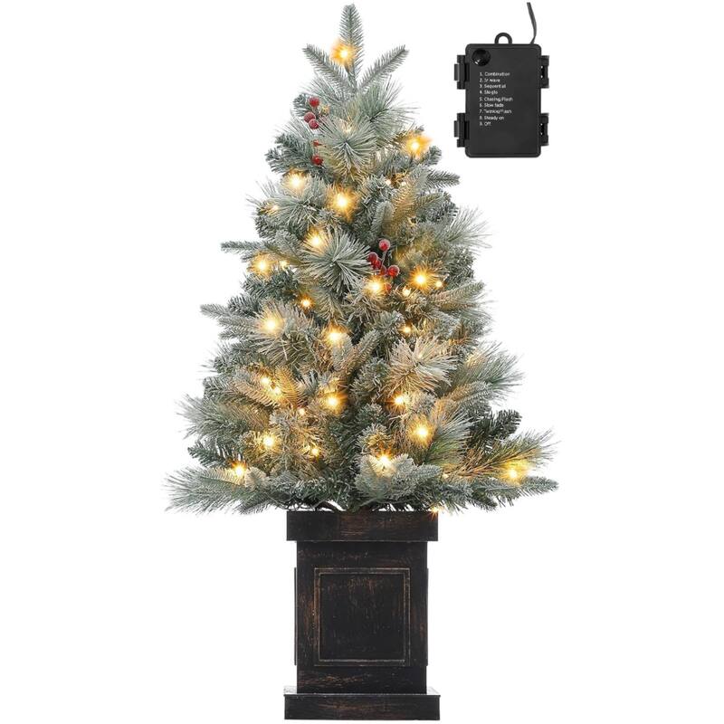 3FT Christmas Artificial Desktop Tree for Indoor Outdoor Decor - Green 1 pcs
