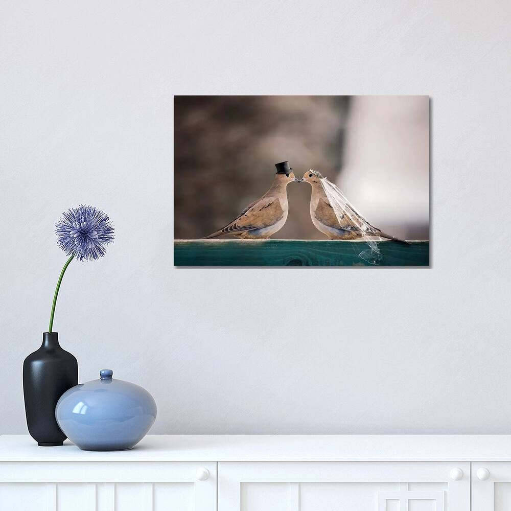 iCanvas "Mourning Dove Wedding" by Karen Burke Canvas Print