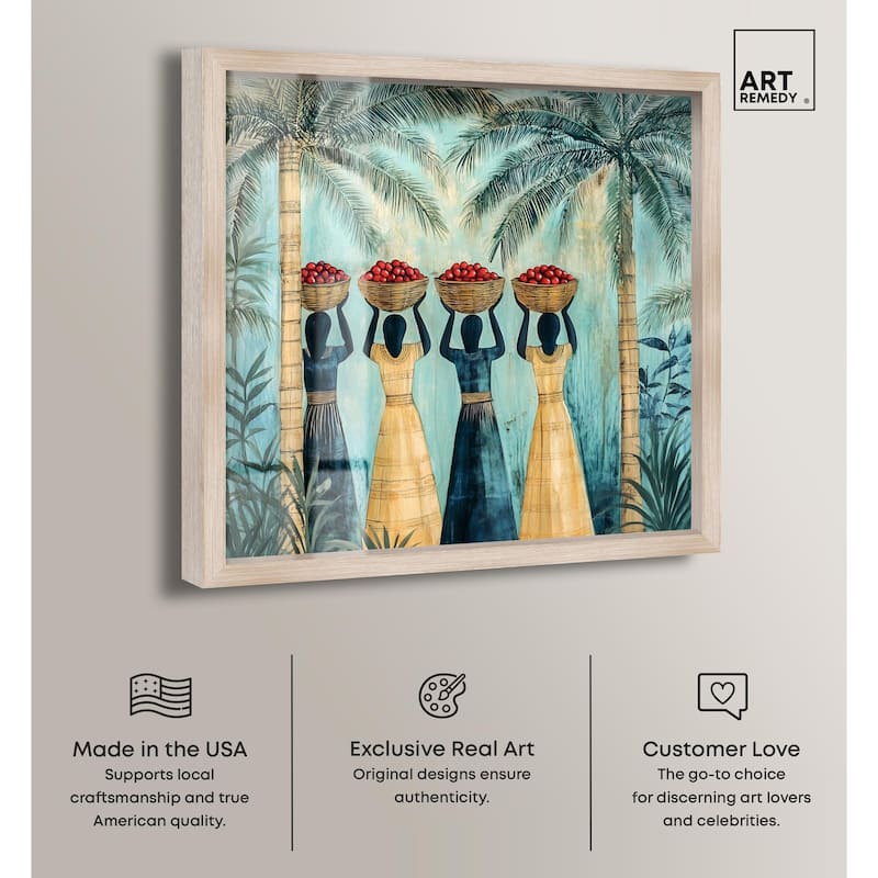 Walk Under Palms Shadowbox by Art Remedy