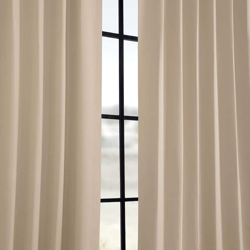 Exclusive Fabrics Eggnog Room Darkening Curtain Panel (2 Panels)