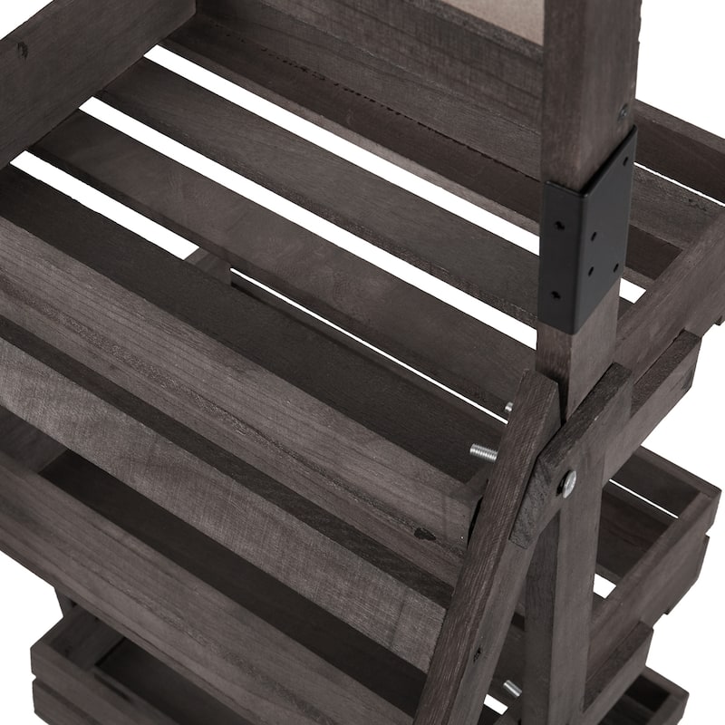 3-Tiered Free Standing Chalkboard Wood Plant Stand - 20 in. x 42 in. x 15 in.
