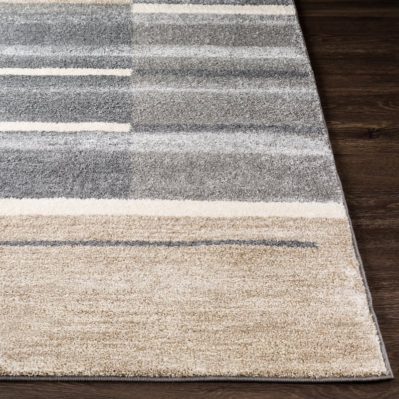 Livabliss Gladys Geometric Beige/ Grey Area Rug - 5' x 7'6"