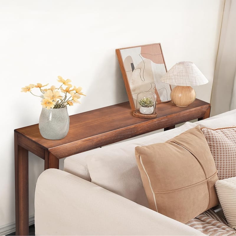 Pinewood Entryway Table Console with Sturdy Surface 220 lbs - 46.1 x 11.8 x 31.9 in