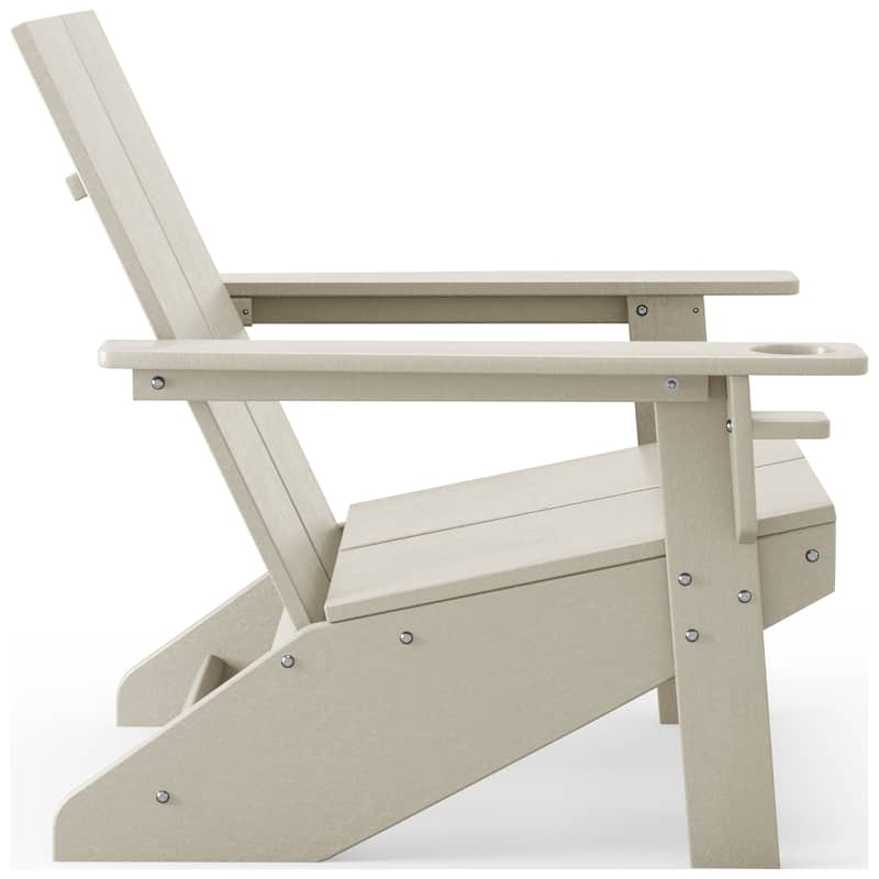 Coastin Modern Poly Adirondack Chair With Ottoman