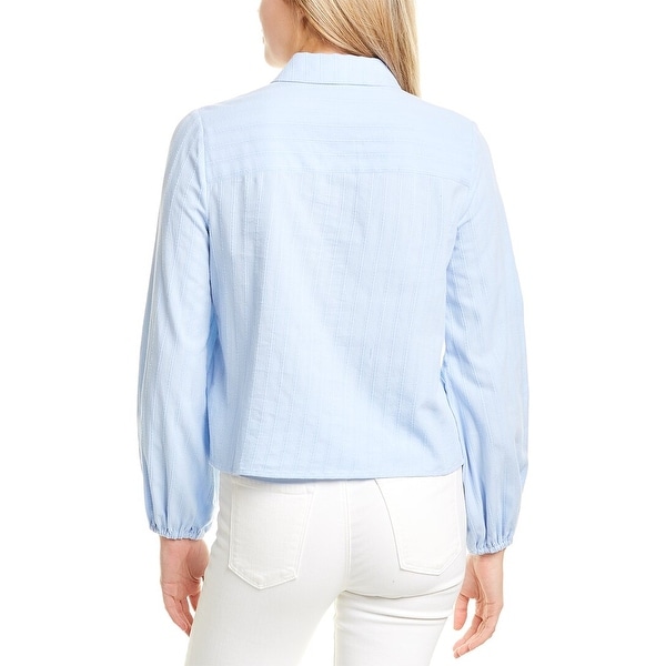 White textured blouse clearance