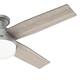 Hunter 52" Dempsey Flush Mount Ceiling Fan w/ LED Light Kit and Handheld Remote