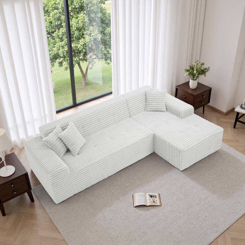 Free Combination Sectional Sofa Couch with L-Shape Chaise for Living Room