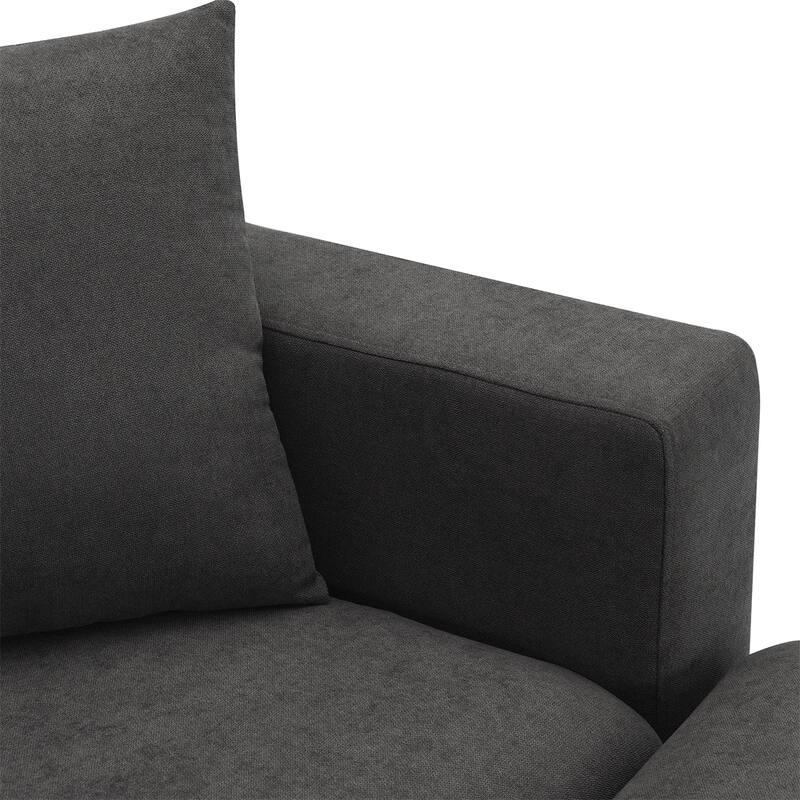 100.4*64.6" Sectional Sofa, L-shaped Couch Set with 2 Free pillows