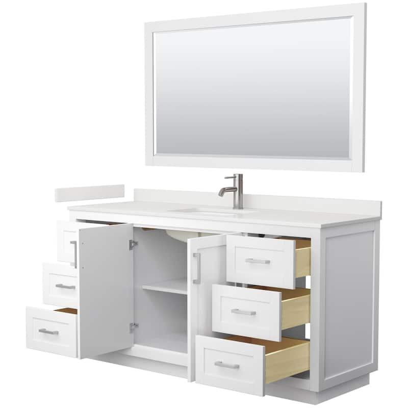 Wyndham Collection WCF292966S-QTZ-UNSM58 Miranda 66" Free Standing