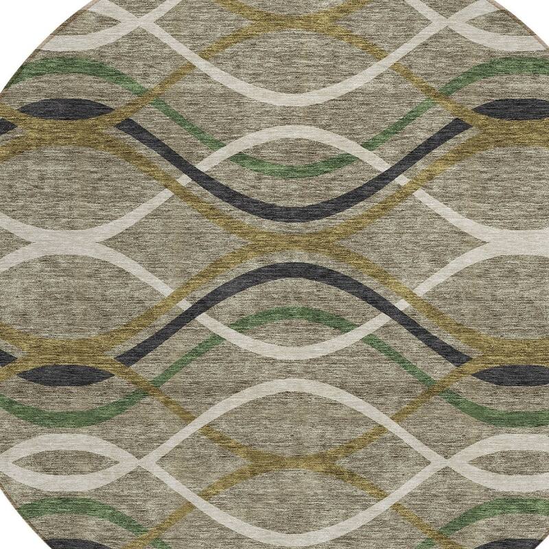 HomeRoots Abstract Transitional Rectangle Outdoor Rug
