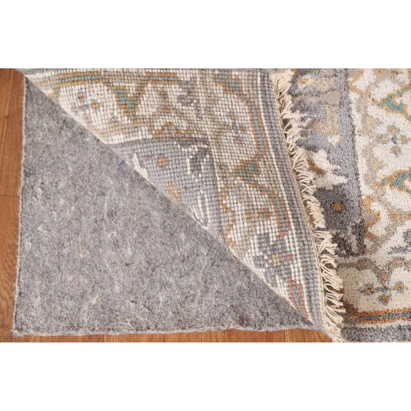 Geometric Oushak Indian Area Rug Handmade Wool Carpet - 2'0"x 3'0"