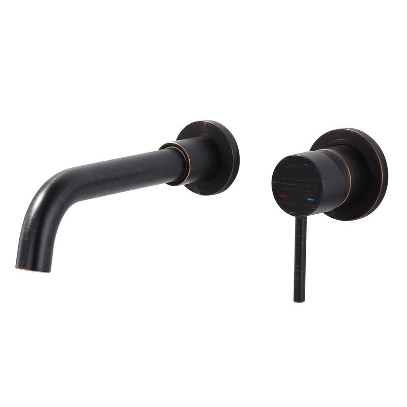 WOWOW Wall Mount Single Handle Bathroom Faucet - Oil Rubbed Bronze