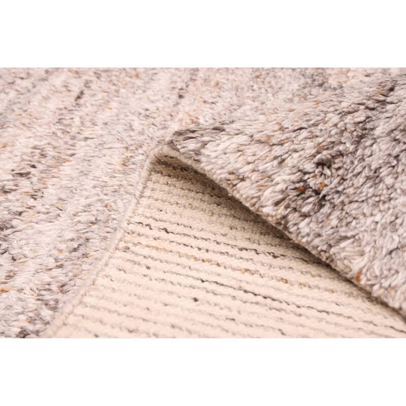 ECARPETGALLERY Hand-knotted Tangier Grey Wool Rug - 5'0 x 8'3