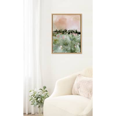 Kate and Laurel Sylvie Landscape 01 Framed Canvas by Annie Quigley
