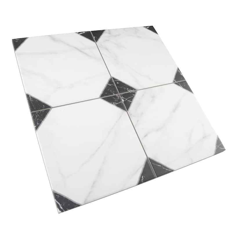 Merola Tile Merzoni Yard Marquina 13" x 13" Porcelain Floor and Wall Tile