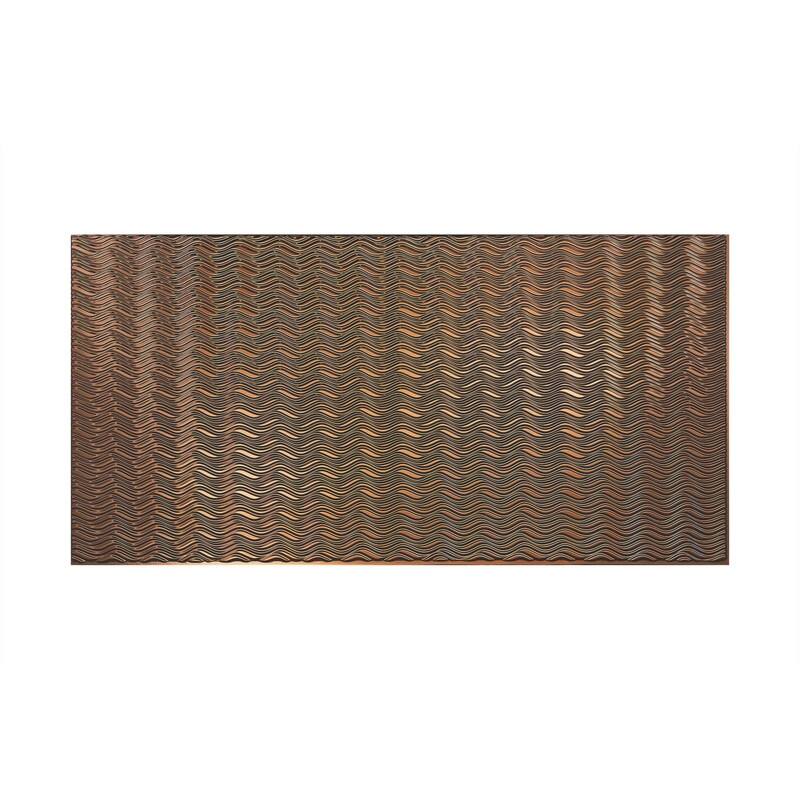 FASÄDE Current Horizontal 4-foot x 8-foot PVC Wall Panel in Oil Rubbed Bronze - 4 x 8
