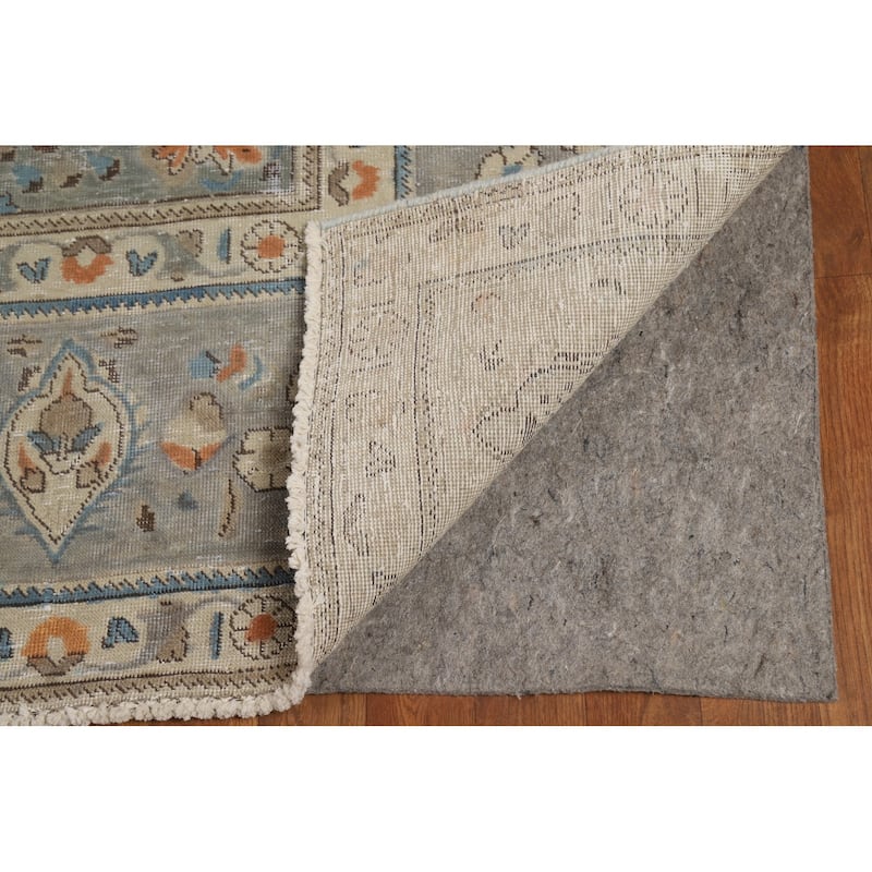 Light Blue Tabriz Persian Area Rug Traditional Handmade Wool Carpet - 8'6"x 12'10"