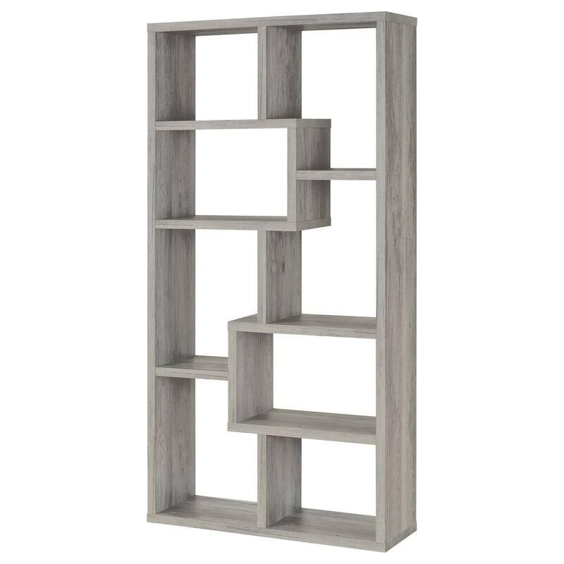 Theo 71-inch 8-compartment Wood Bookshelf