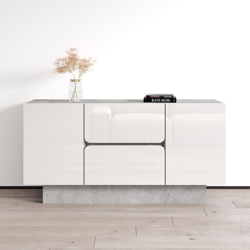 Azurro Sideboard - Concrete/White