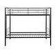 preview thumbnail 10 of 9, Black Full over Full Metal Bunk Bed with Ladder, No Box Spring Needed