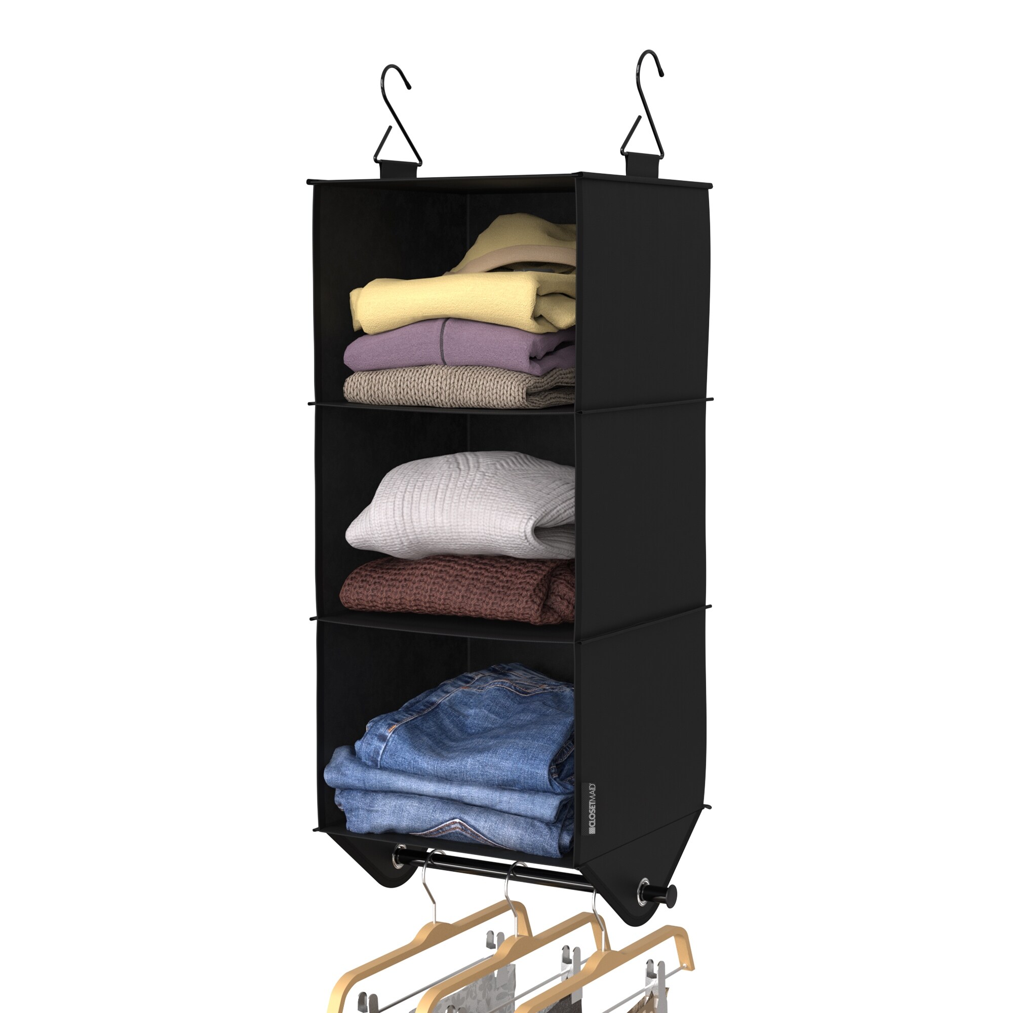 ClosetMaid Capsule 6-Cube Hanging Fabric Closet Organizer - Black