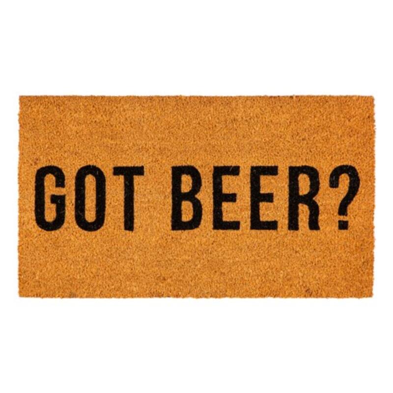 28" x 16" Natural Coir Door Mat, Got Beer? - 28" x 16"