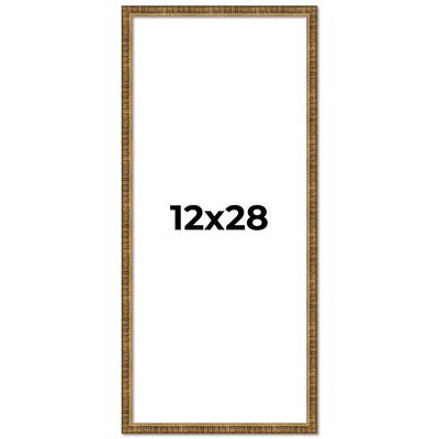 12x28 Frame Gold Kingsley Distressed Solid Wood Picture Frame Width