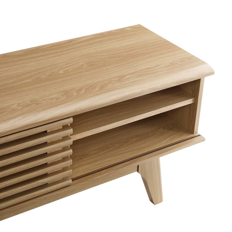 Render 70" Entertainment Center TV Stand - Oak