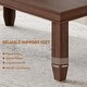 preview thumbnail 3 of 15, 71" Rustic Dining Table for 6–8, Wood Rectangular Kitchen Table with Trim Edge, Brown