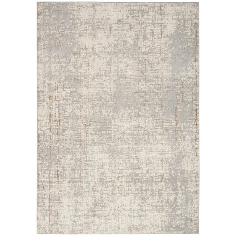 Calvin Klein CK950 Rush Indoor only Grey Abstract Area Rug - 5' 3" x 7' 3" - Grey - Rectangle