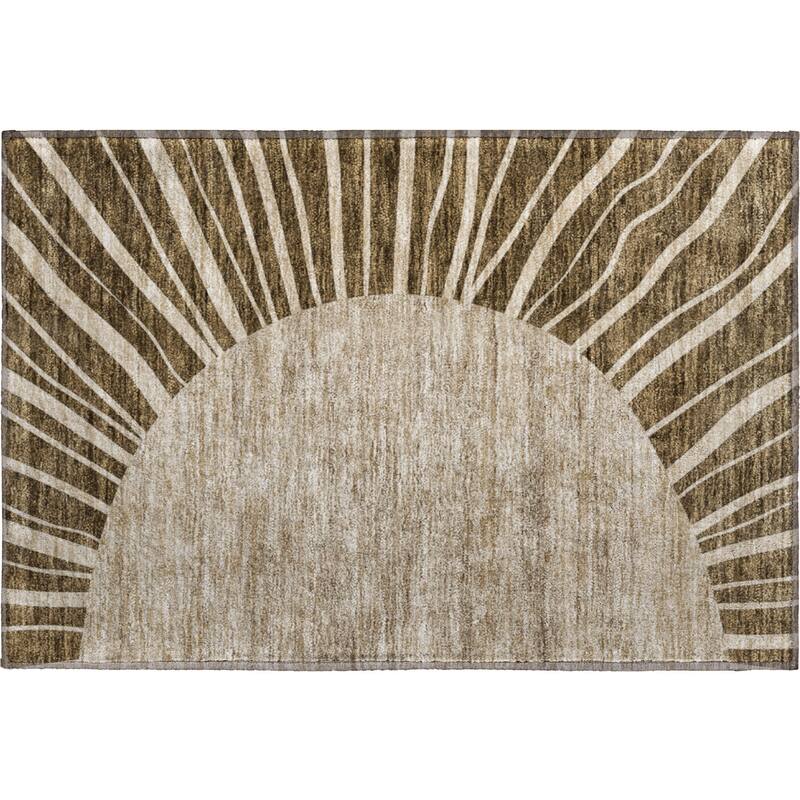 Premium Washable Super Soft Contemporary Rays Mayfield Rug