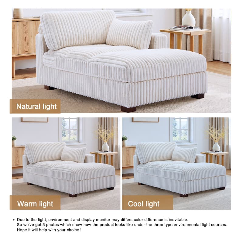 Oversized L-Shape Upholstered Chaise Lounge Sofa Couch