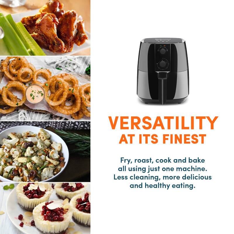 Elite Gourmet 4 Qt. Air Fryer Black