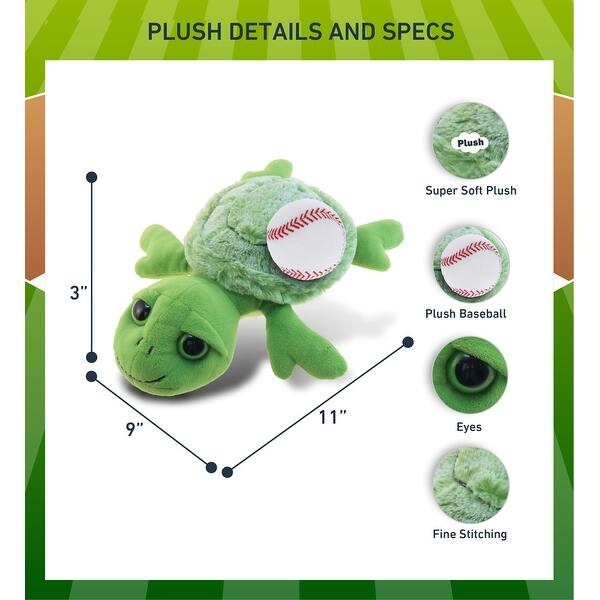 DolliBu Huggable Sea Turtle Small Stuffed Animal with Baseball Plush ...