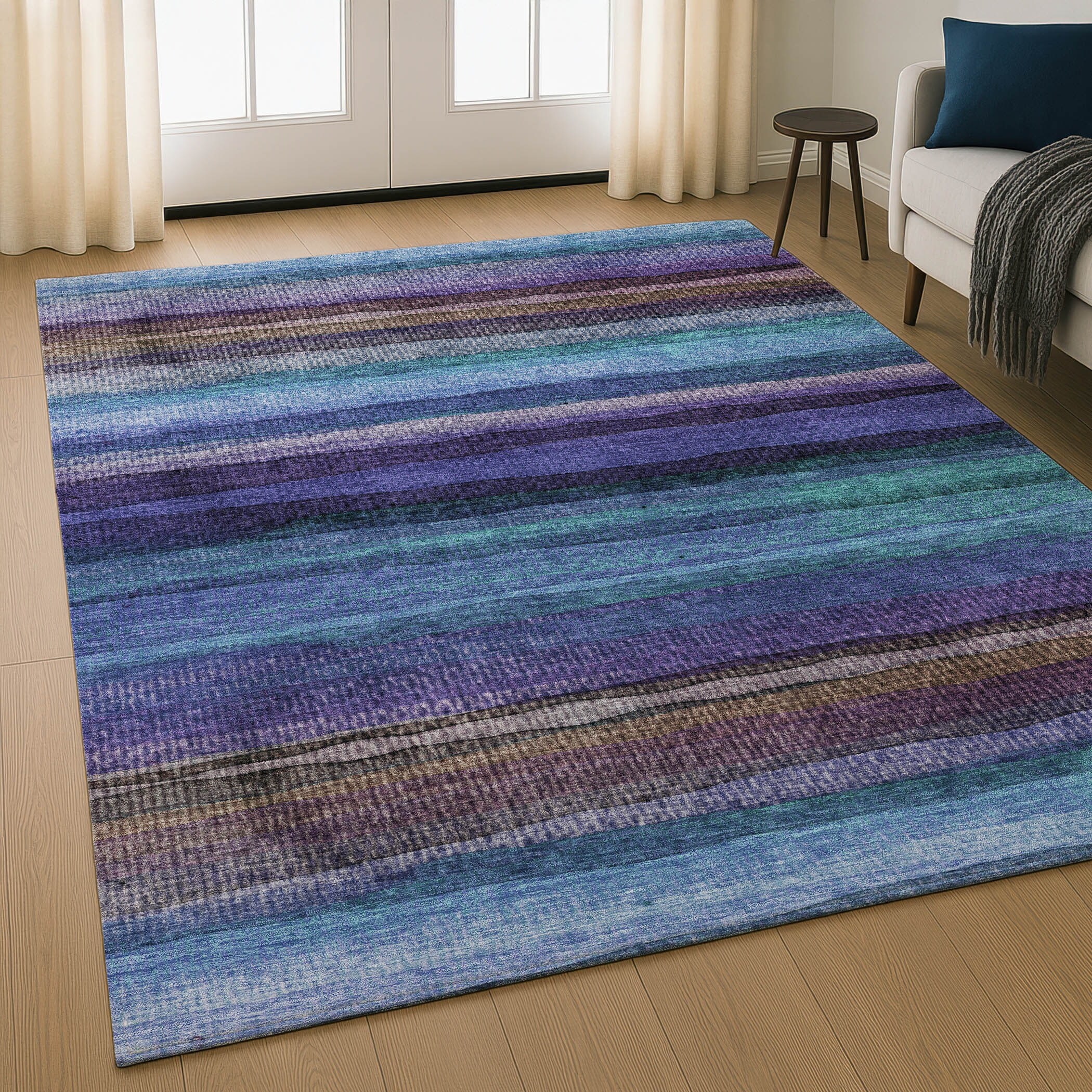 Premium Washable Super Soft Modern Stripe Mayfield Rug
