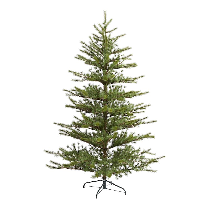 7ft. Pine Artificial Christmas Tree with 374 Branches - Classic Seasonal Holiday X-Mas Display