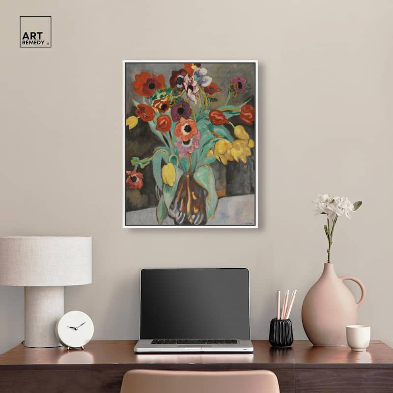 Valtat Anemones Tulipes Canvas by Art Remedy