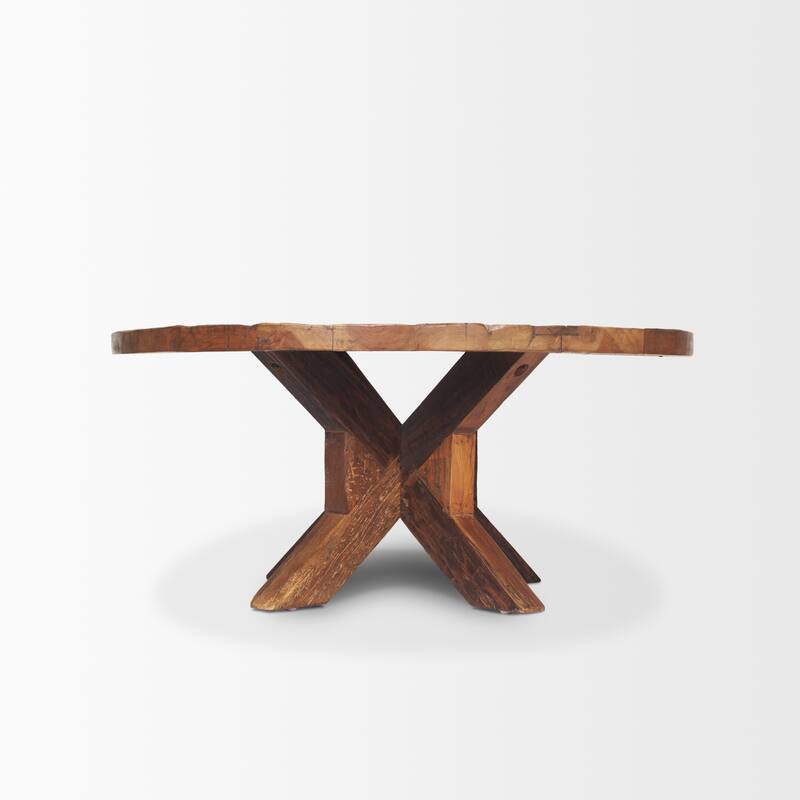 Heidi Reclaimed Brown Wooden Coffee Table - 39.5L x 39.5W x 18.5H