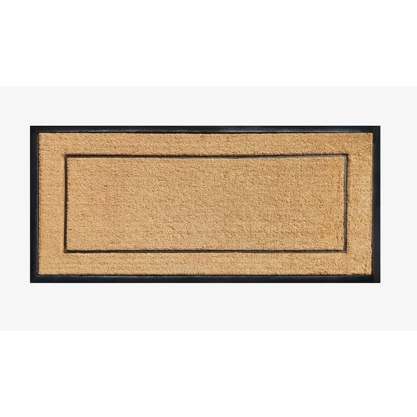 A1HC Natural Coir & Rubber Extra Large Doormat, Heavy Duty, Front