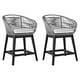 preview thumbnail 68 of 69, Tutti Frutti Solid Eucalyptus Wood and Rope Outdoor Patio Counter or Bar Height Barstool