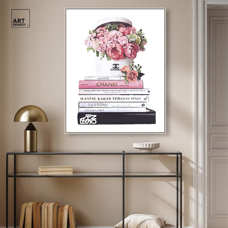 Pretty Roses upon Books Canvas by Art Remedy