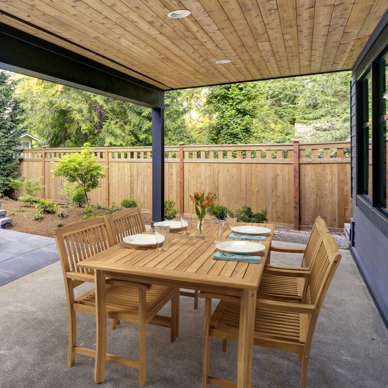 Santorini Grade A Teak 5pc Patio Dining Set