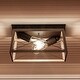 preview thumbnail 1 of 5, Luxury Industrial Chic Ceiling Fixture, 6"H x 12"W, with Modern Farmhouse Style, Olde Bronze Finish by Urban Ambiance