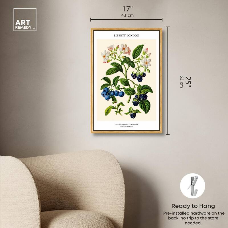 Berries and Blooms II Canvas by Art Remedy