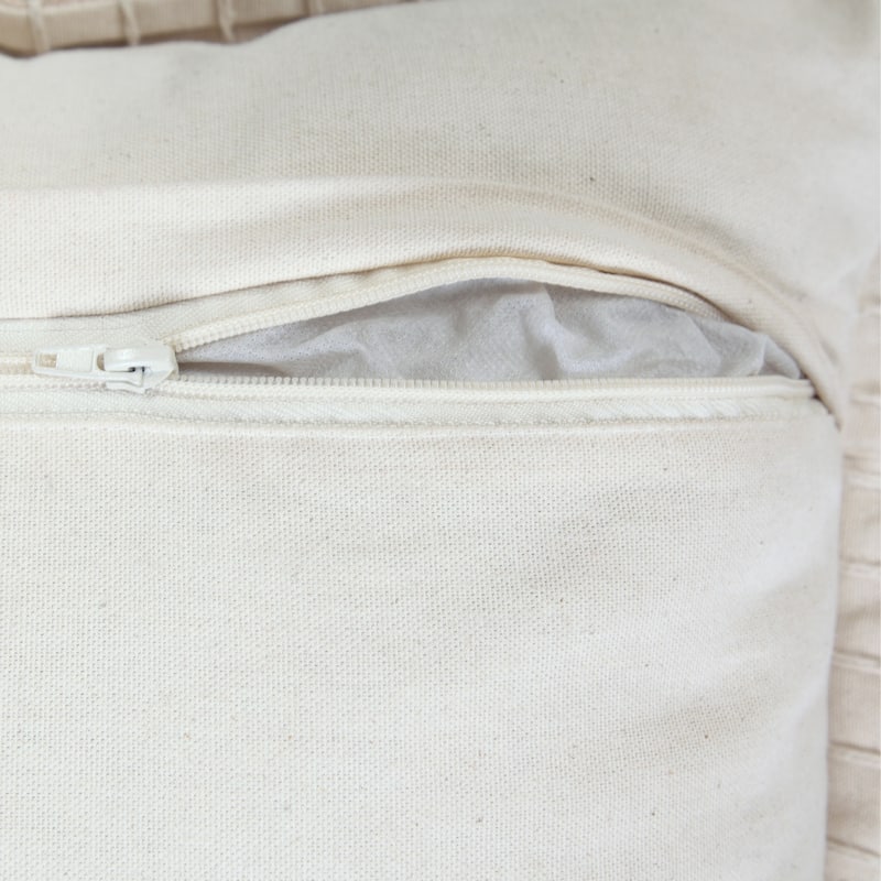 Sevita Guapo Casual Solid Stitched Edge Cotton Throw Pillow