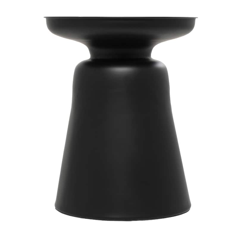 Metal Accent Table with Bell Shaped Base - Copper or Black - Roche River Decor